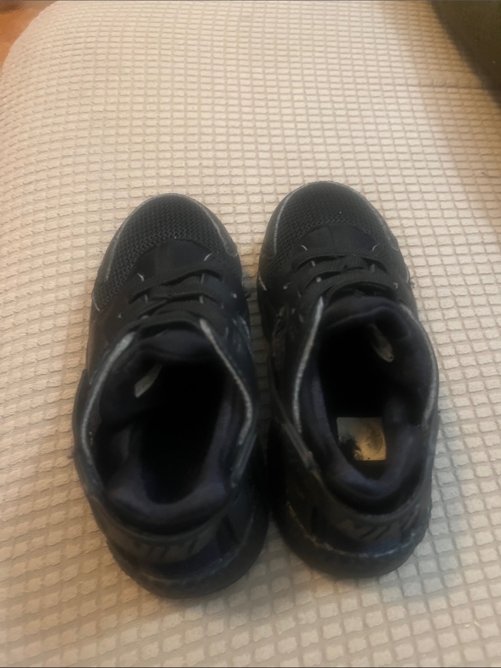Kids Black Lace-Up Sneakers with Cushioned Support - Picture 3 of 4